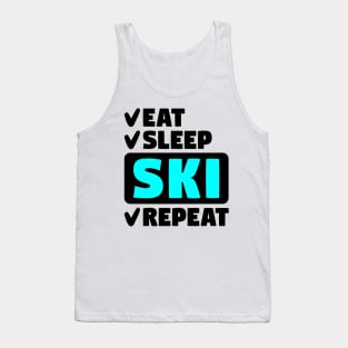 Eat, sleep, ski, repeat Tank Top